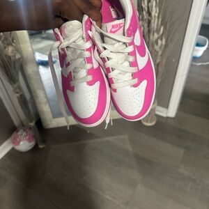 Nike Vibrant Pink and White Athletic Shoes